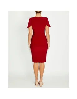 HEBE RED JERSEY DRESS