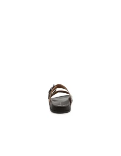 Heire Studded Double Buckle Leather Slides