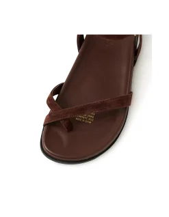 Hello Suede Ankle Strap Flat Sandals