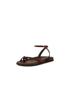 Hello Suede Ankle Strap Flat Sandals