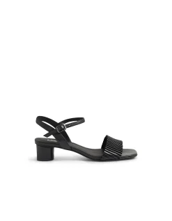Hemna Black Leather Sandals