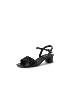 Hemna Black Leather Sandals