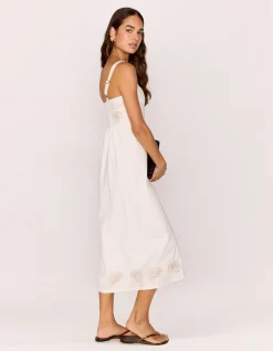 HERA EMRBOIDERED MIDI DRESS