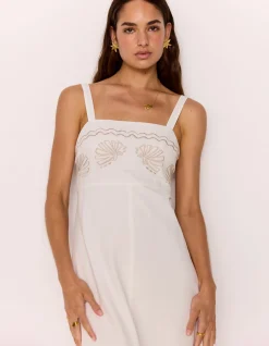 HERA EMRBOIDERED MIDI DRESS