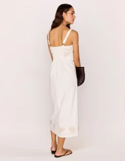HERA EMRBOIDERED MIDI DRESS