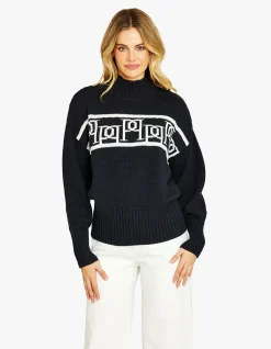 Heritage Mock Neck Cotton Knit Pullover