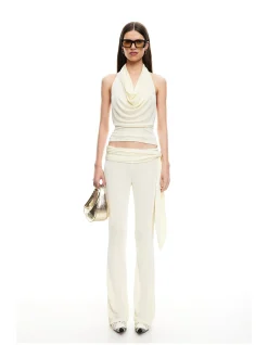 Heritage Halter Cowl Neck Top