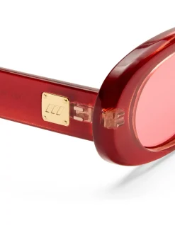 HEY YA! + RED OVAL CRIMSON TINT SUNGLASSES