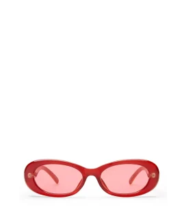 HEY YA! + RED OVAL CRIMSON TINT SUNGLASSES