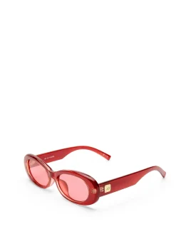 HEY YA! + RED OVAL CRIMSON TINT SUNGLASSES