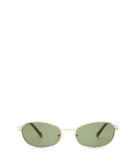HIGH BEAM GOLD / AMBER TORT OVAL SUNGLASSES