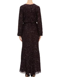HIGH NECK BISHOP SLEEVE BLOUSON GOWN