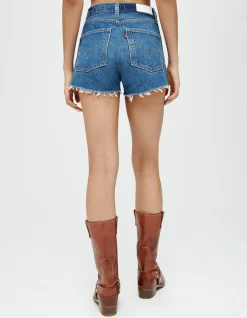 High Rise Denim Short
