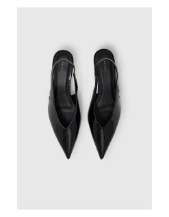 HILDA PATENT SLINGBACK PUMPS