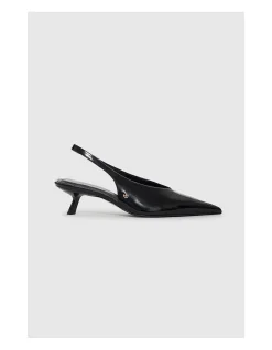 HILDA PATENT SLINGBACK PUMPS