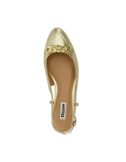 Hippity Open Heel Flat Gold