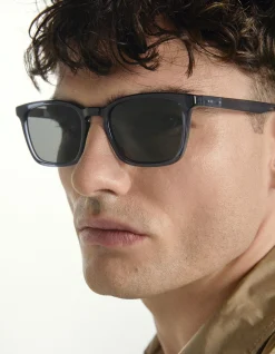 HKG NAVY SUNGLASSES GREY LENS