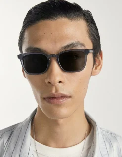 HKG NAVY SUNGLASSES GREY LENS