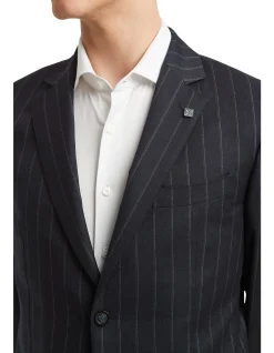 HOCKNEY TEXTURED PINSTRIPE SUIT JACKET