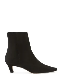 Honora Black Suede Leather Ankle Boot