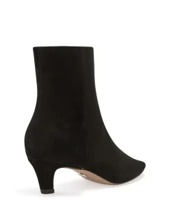 Honora Black Suede Leather Ankle Boot