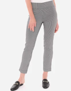 Houndstooth Bengaline Slim Crop Pant