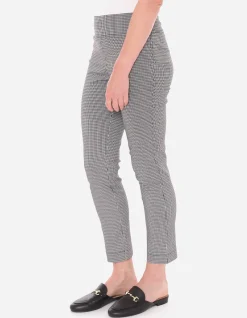 Houndstooth Bengaline Slim Crop Pant