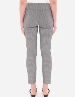 Houndstooth Bengaline Slim Crop Pant