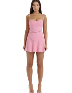 House of CB Lil French Pink Floaty Mini Skirt