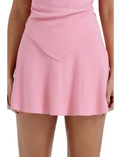 House of CB Lil French Pink Floaty Mini Skirt