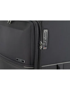 73HR 78cm Expandable Large Suitcase Black