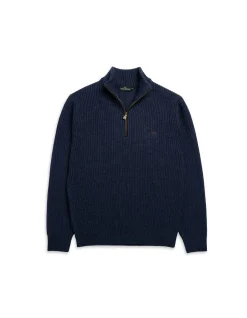 HUKA LODGE KNIT - NAVY MARLE