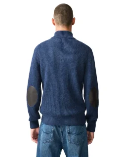 HUKA LODGE KNIT - NAVY MARLE