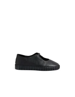 Hylow Soft Leather Elastic Strap Flats