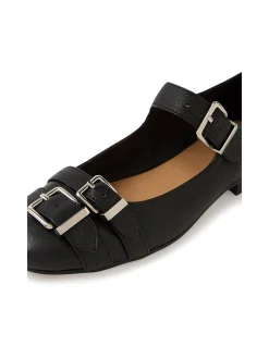 Ideal Triple Buckle Mary Jane Flats