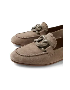 Idyllic Linked Hardware Suede Loafers