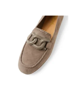 Idyllic Linked Hardware Suede Loafers