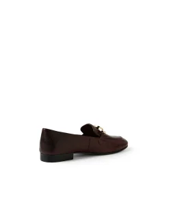 Ilkie Gold Chain Polish Leather Loafers
