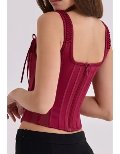 'IMAN'SATIN CORSET TOP