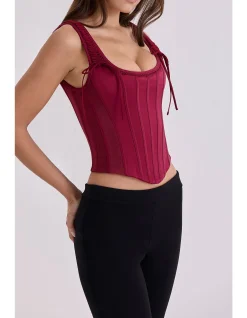 'IMAN'SATIN CORSET TOP