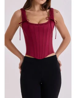 'IMAN'SATIN CORSET TOP