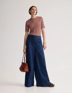 IMOGEN PRINTED JERSEY TOP