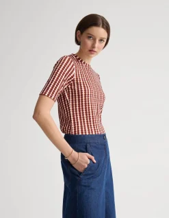 IMOGEN PRINTED JERSEY TOP