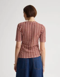 IMOGEN PRINTED JERSEY TOP