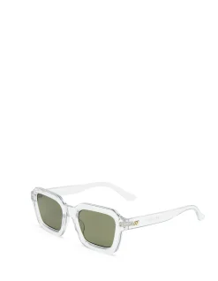 IMPOSSIBLE CLEAR SQUARE GREEN MONO SUNGLASSES