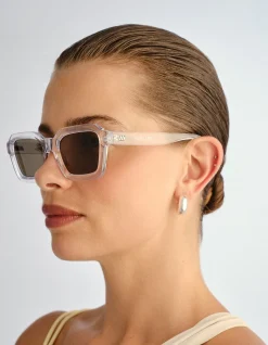 IMPOSSIBLE CLEAR SQUARE GREEN MONO SUNGLASSES