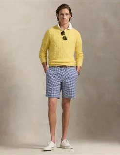 9-Inch Straight Fit Gingham Oxford Short