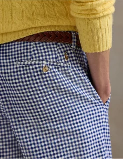 9-Inch Straight Fit Gingham Oxford Short