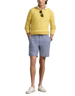 9-Inch Straight Fit Gingham Oxford Short