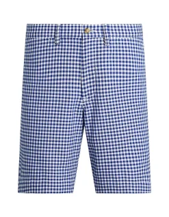 9-Inch Straight Fit Gingham Oxford Short